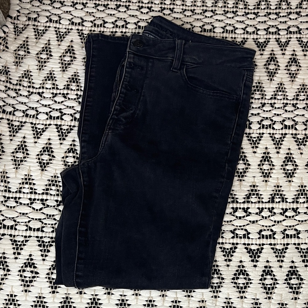 American Eagle Button Fly Black Jeggings